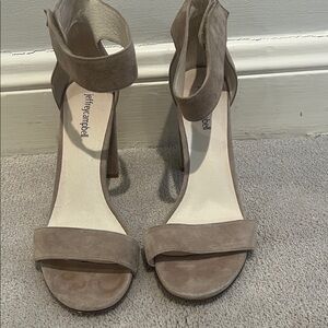 Jeffrey Campbell Taupe Suede Heels